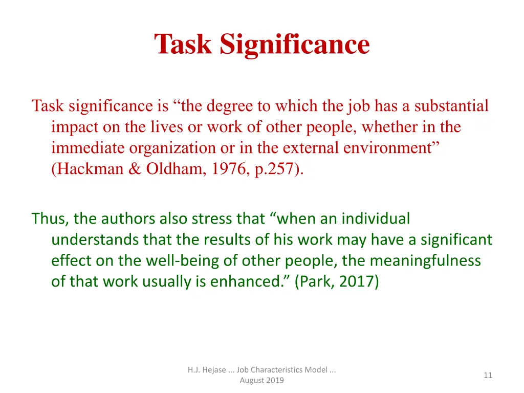task significance