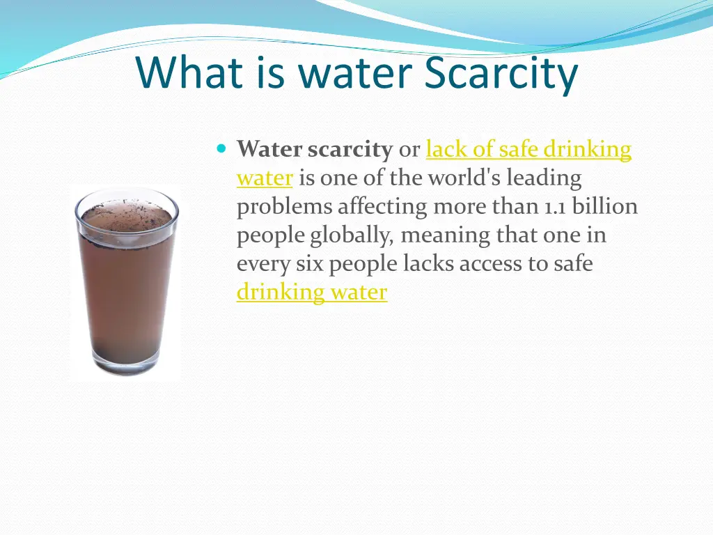 what is water scarcity