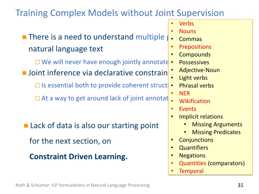 training complex models without joint supervision