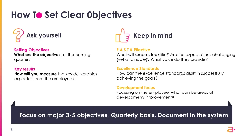 how to set clear 0bjectives