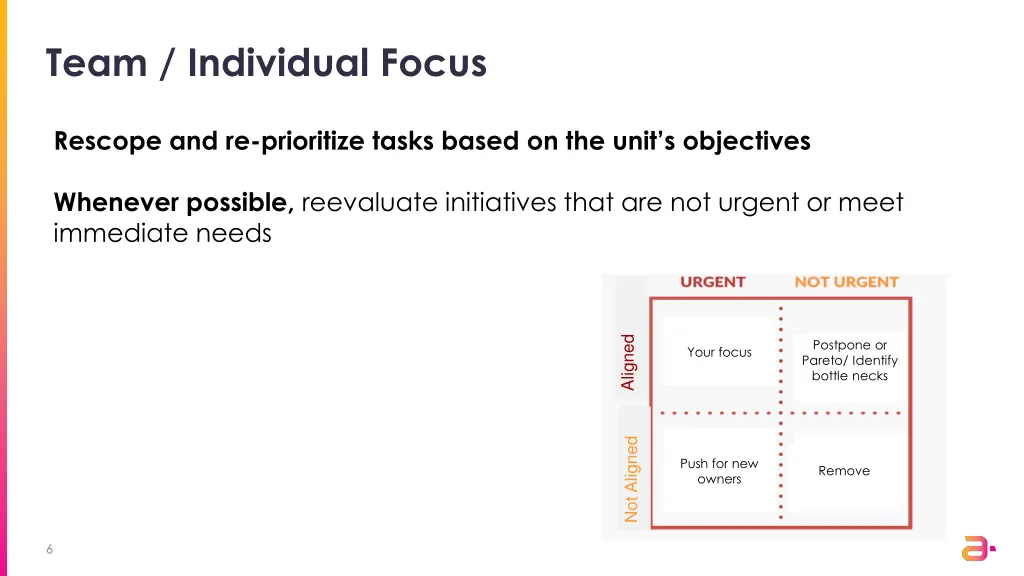 team individual focus