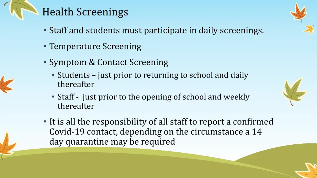 health screenings