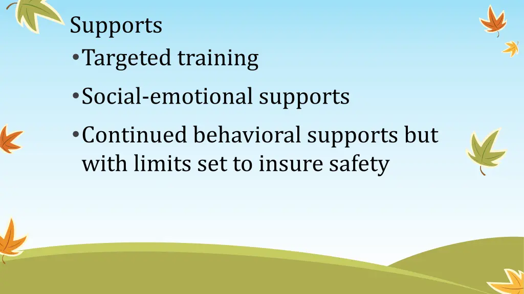 supports targeted training social emotional