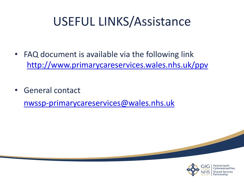 useful links assistance