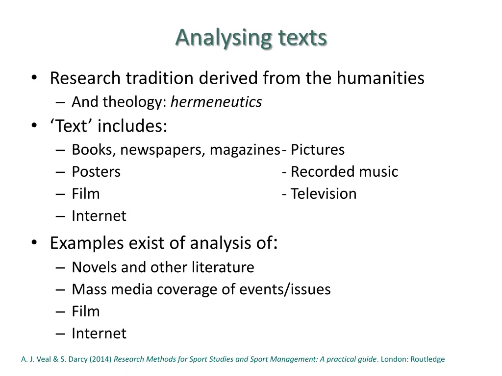 analysing texts