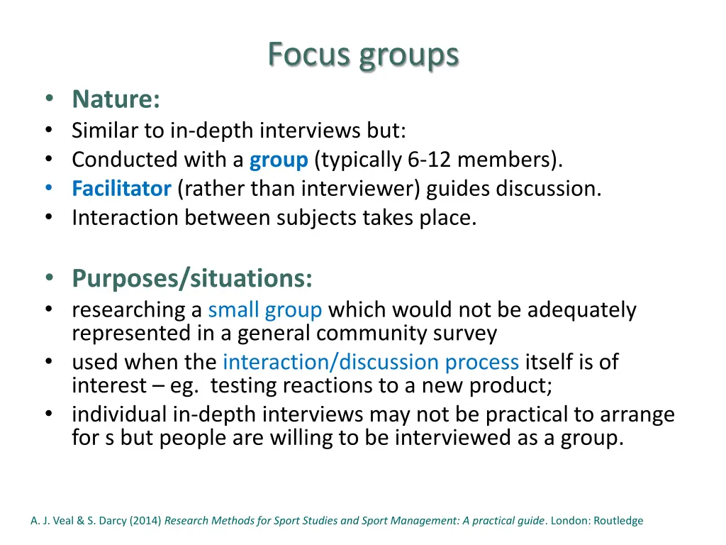 focus groups