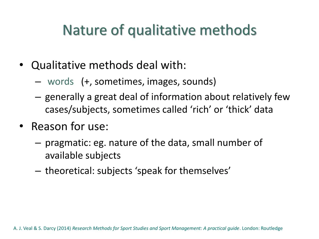nature of qualitative methods
