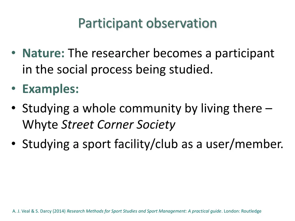 participant observation