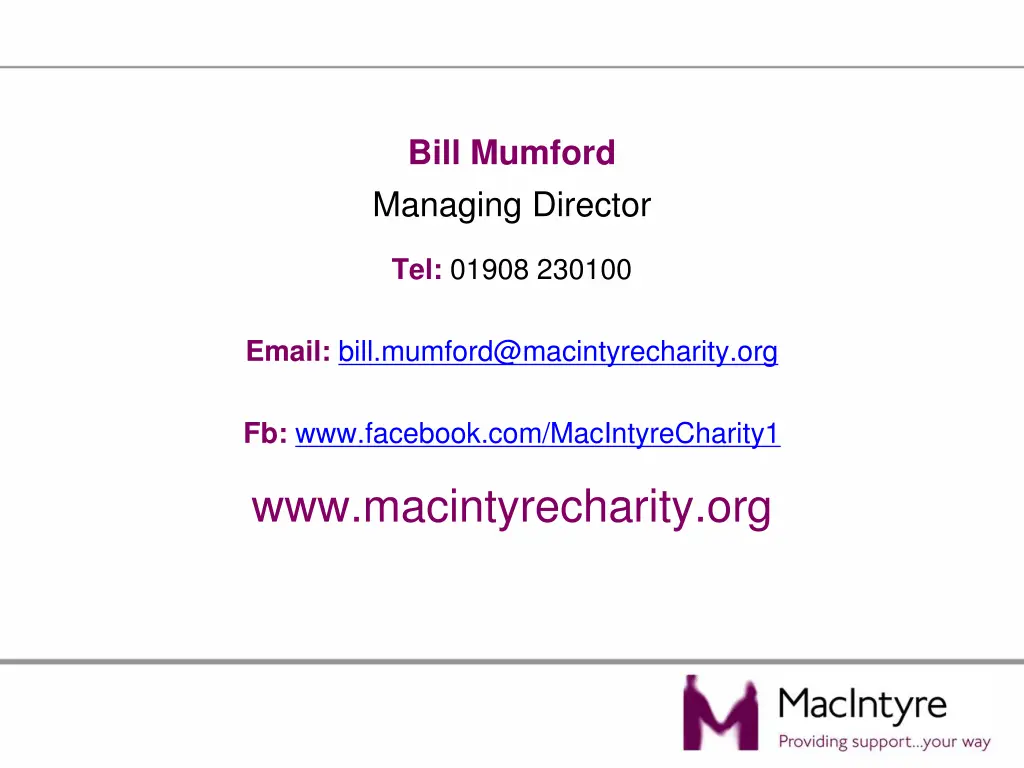 bill mumford managing director