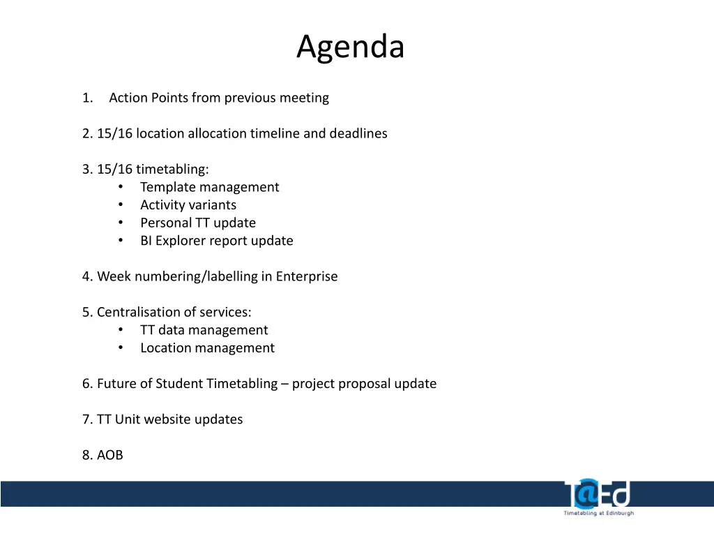 agenda