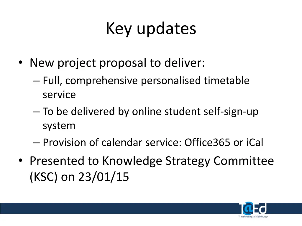 key updates