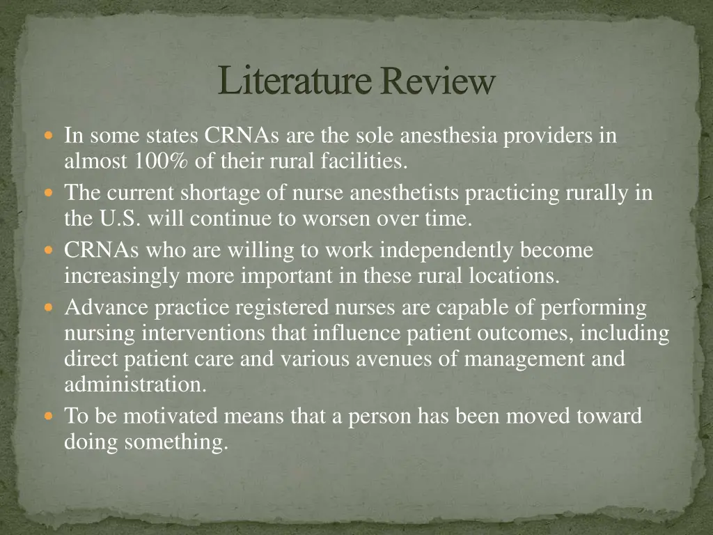 literature review