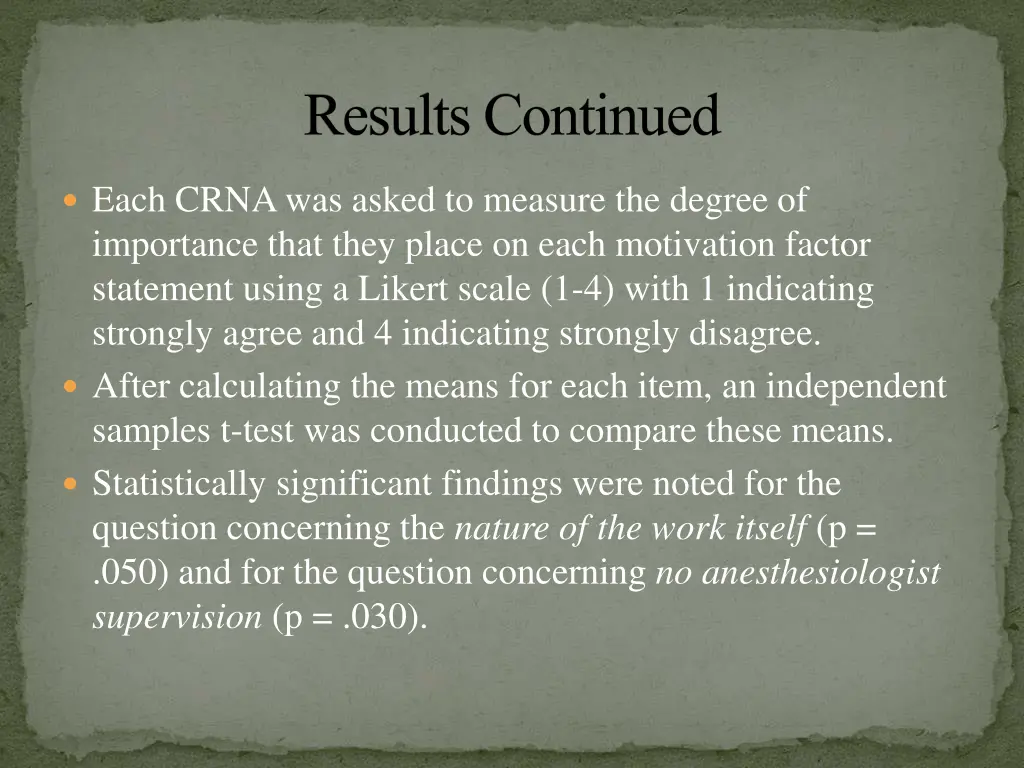 results continued 1