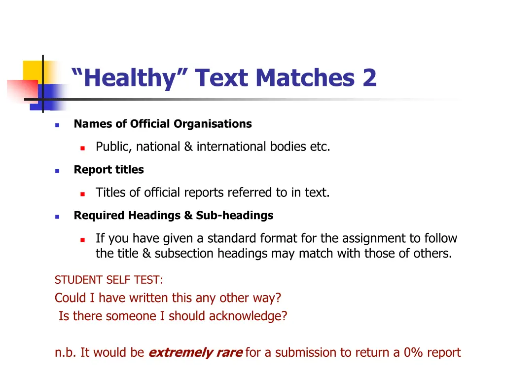 healthy text matches 2