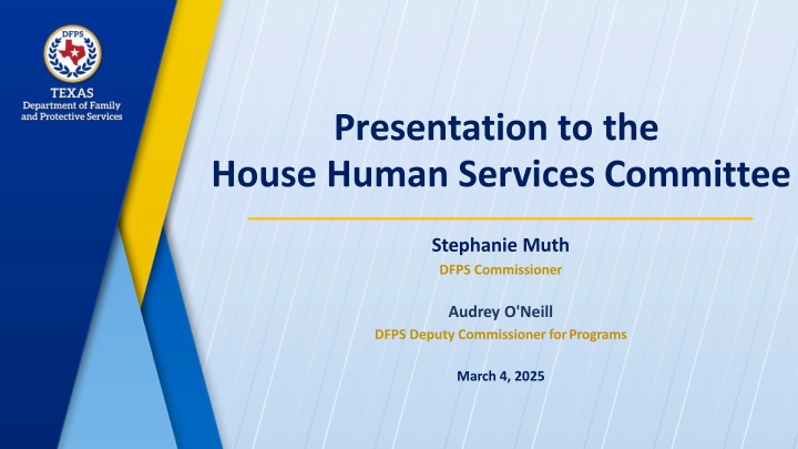 presentation to the house human services committee