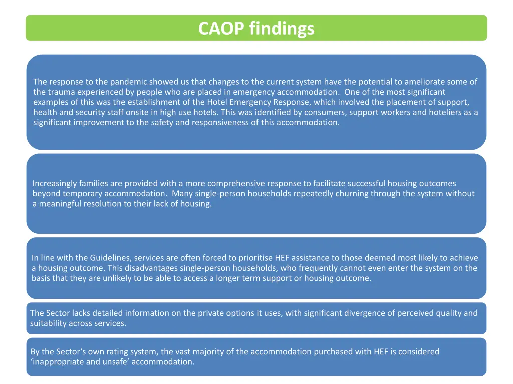 caop findings