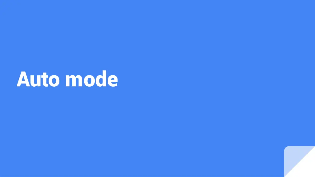 auto mode