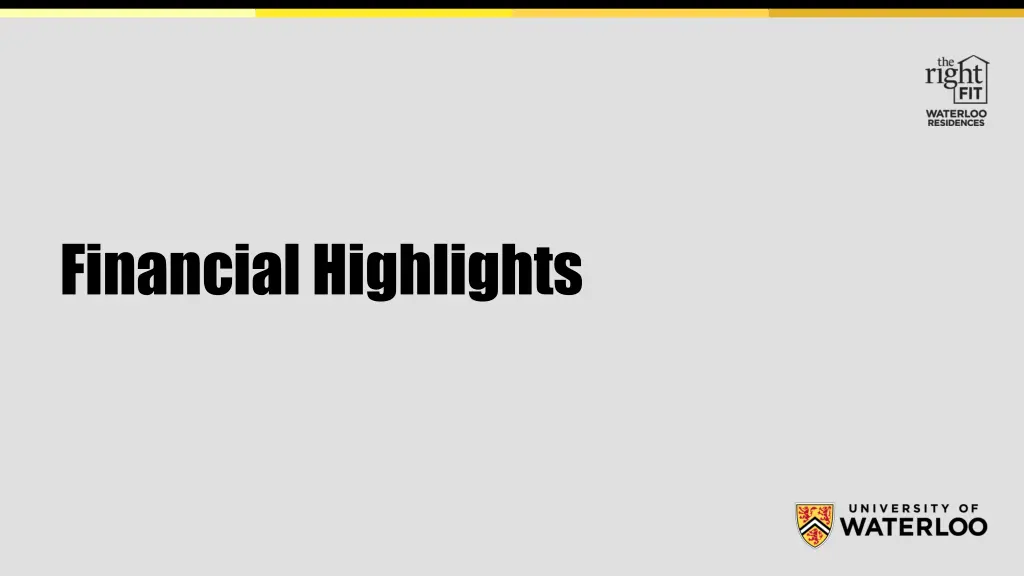 financial highlights