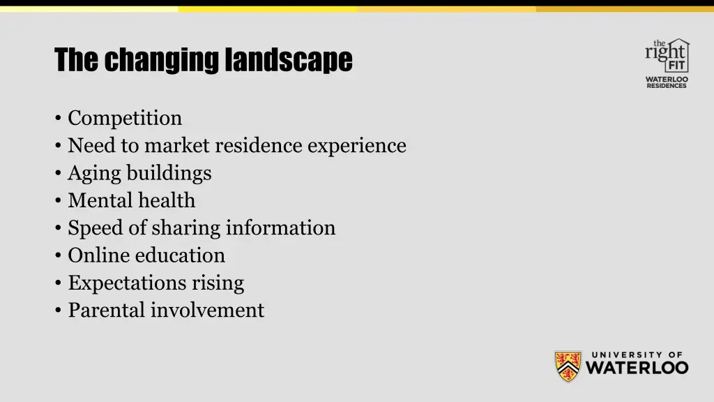 the changing landscape