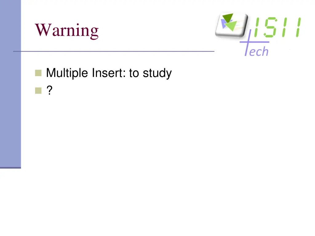 warning