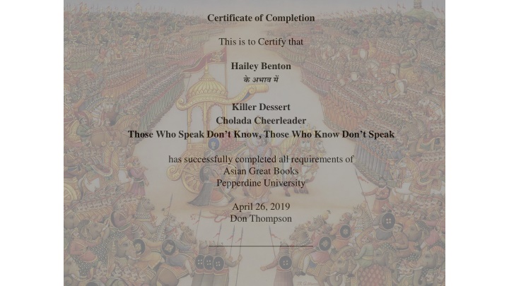 certificate of completion