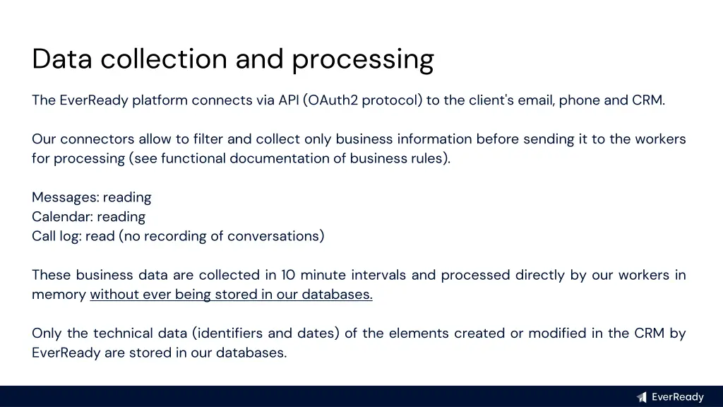 data collection and processing