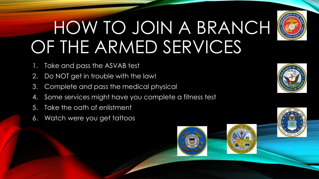 how to join a branch of the armed services