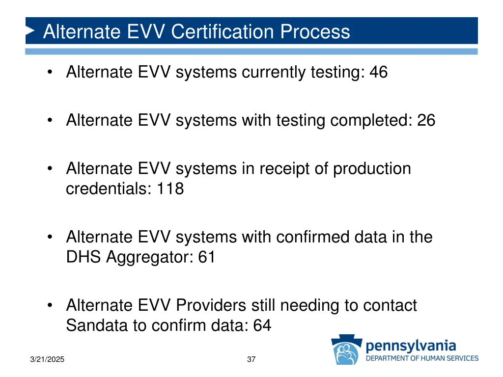 alternate evv certification process