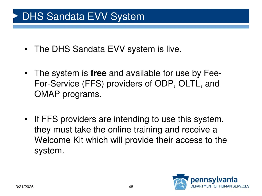 dhs sandata evv system