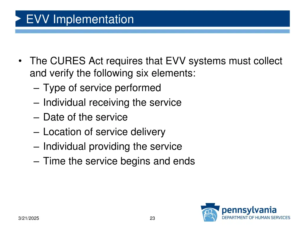 evv implementation 1