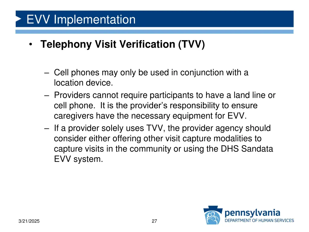 evv implementation 5
