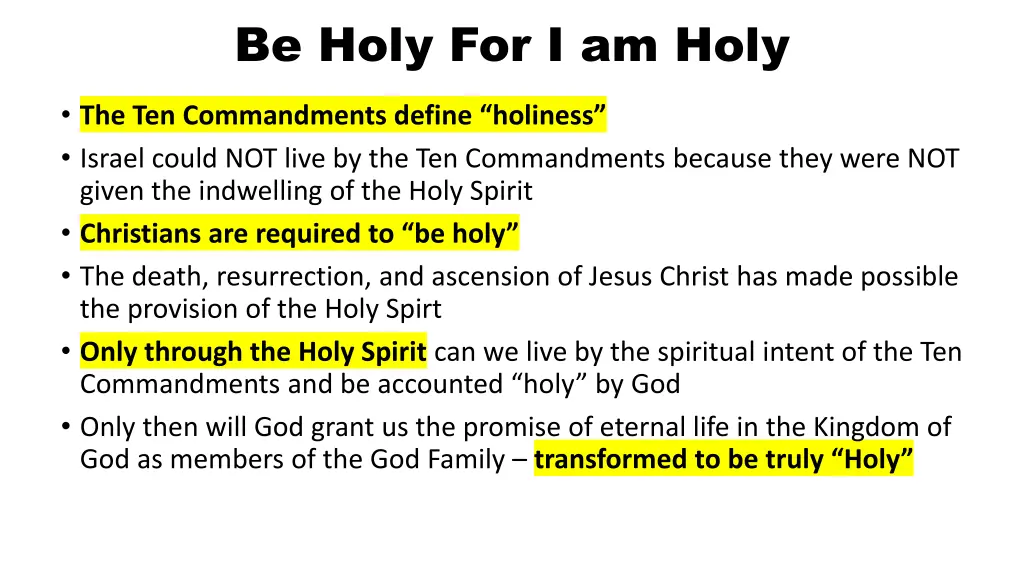 be holy for i am holy