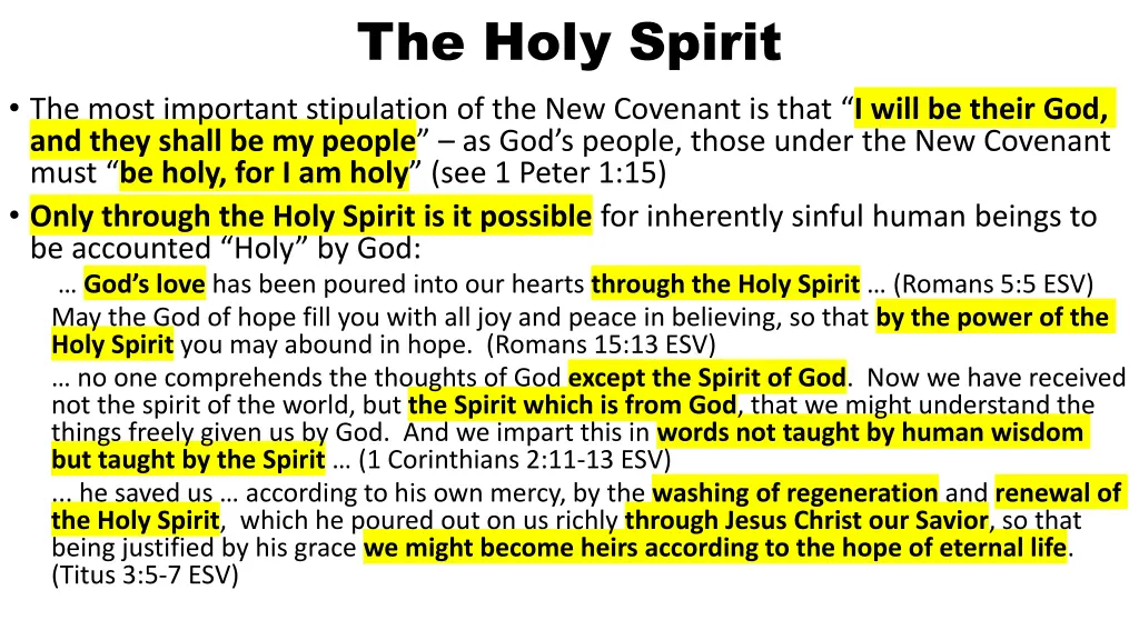 the holy spirit