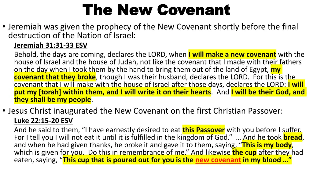 the new covenant the new covenant