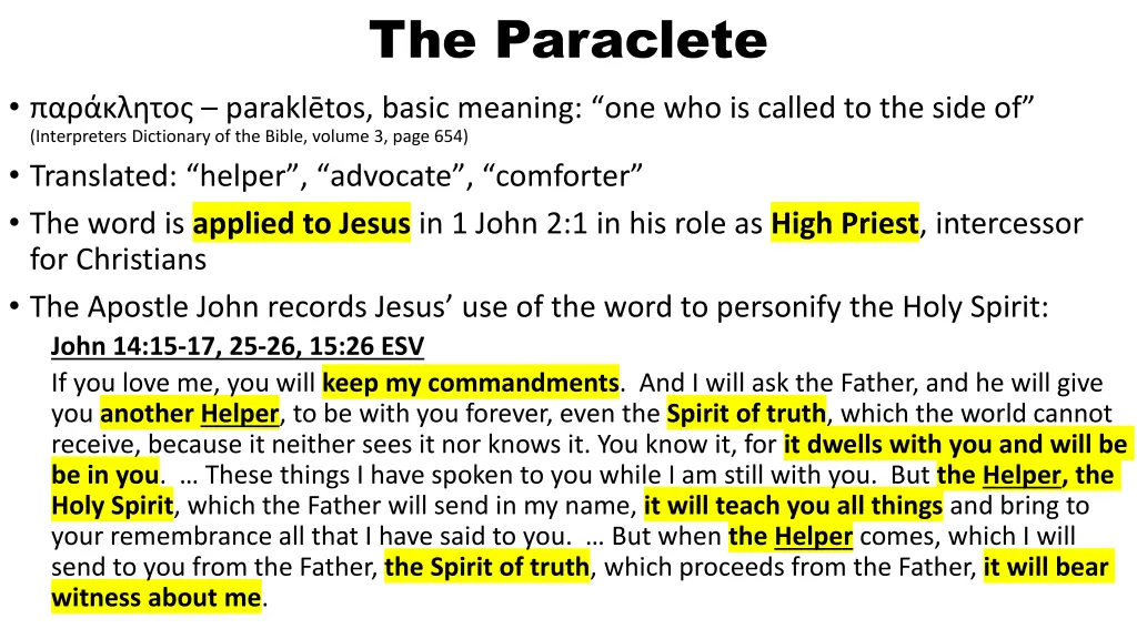 the paraclete