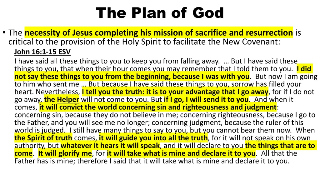 the plan of god