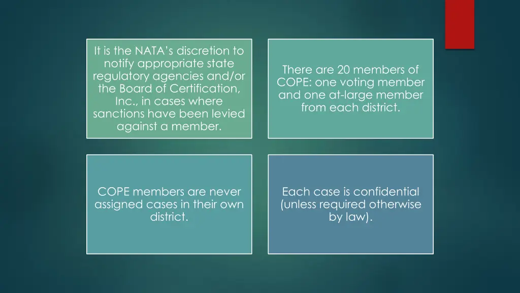 it is the nata s discretion to notify appropriate