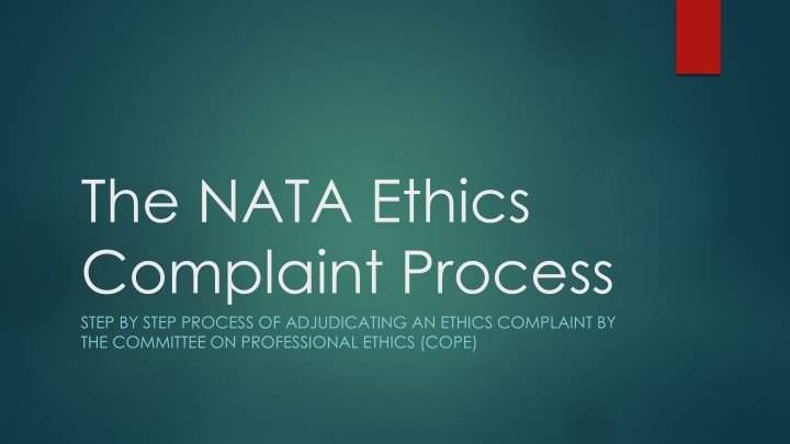 the nata ethics complaint process step by step