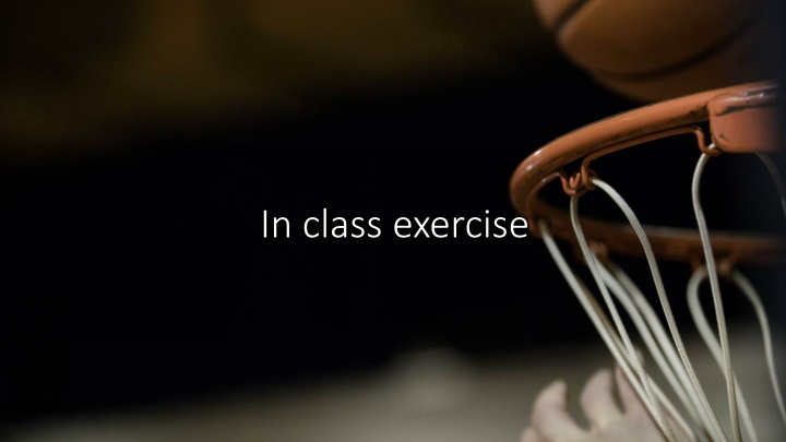 in class exercise