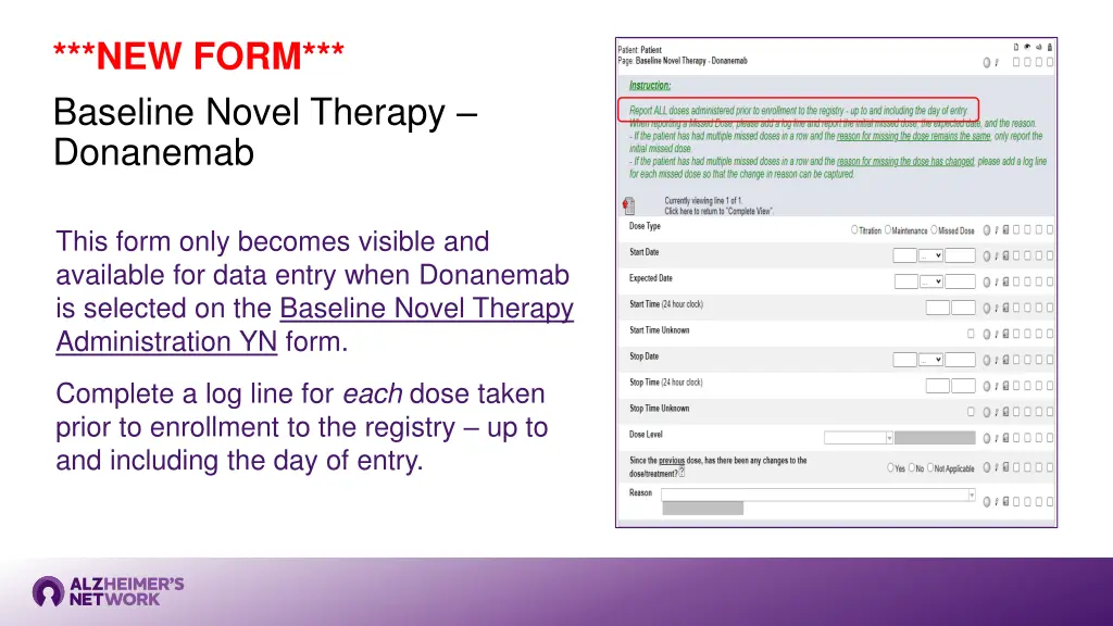 new form baseline novel therapy donanemab