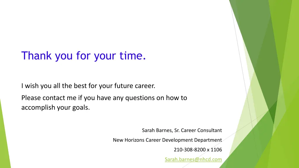 thank you for your time