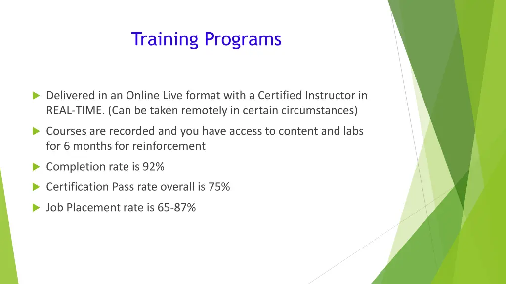 training programs