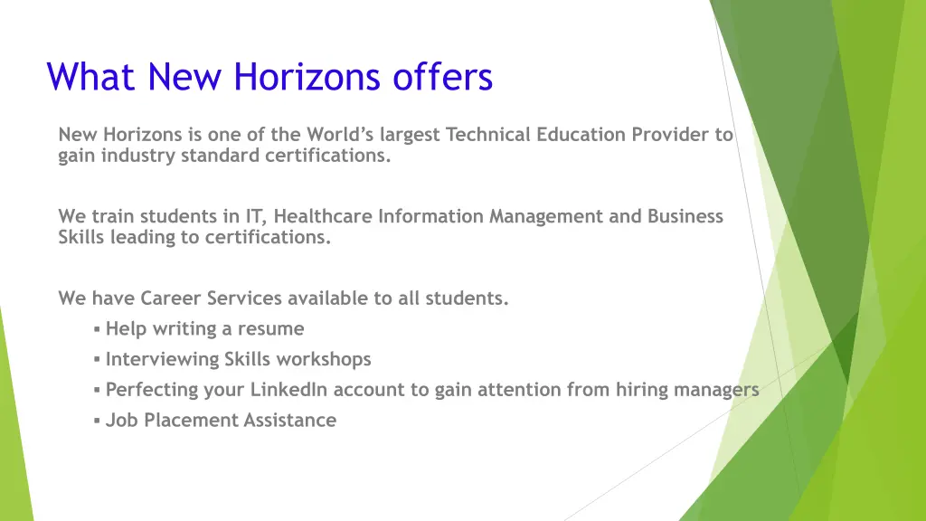 what new horizons offers