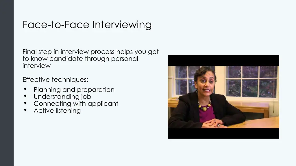 face to face interviewing