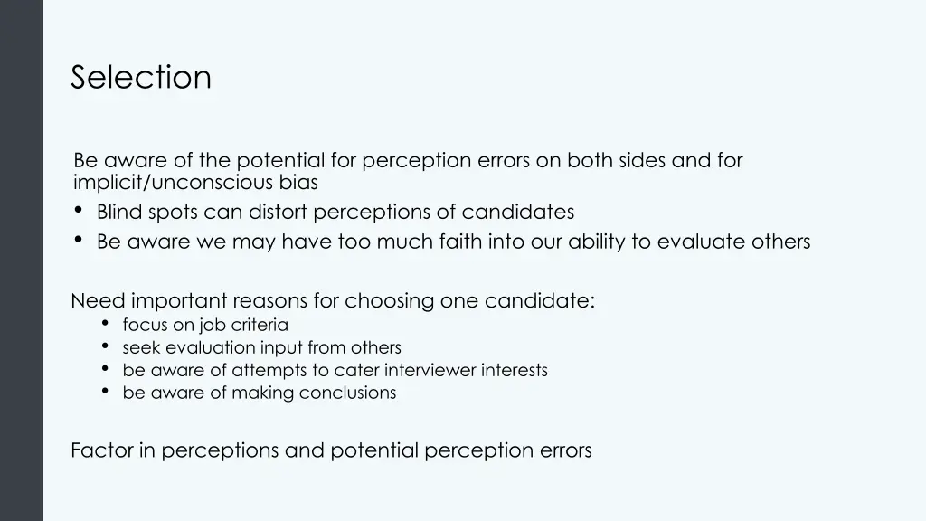 selection