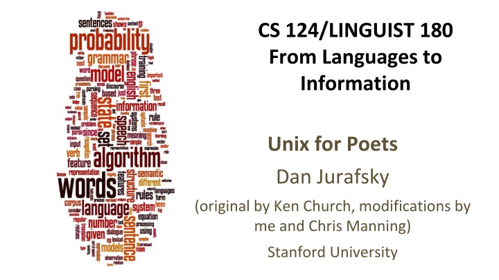 cs 124 linguist 180 from languages to information