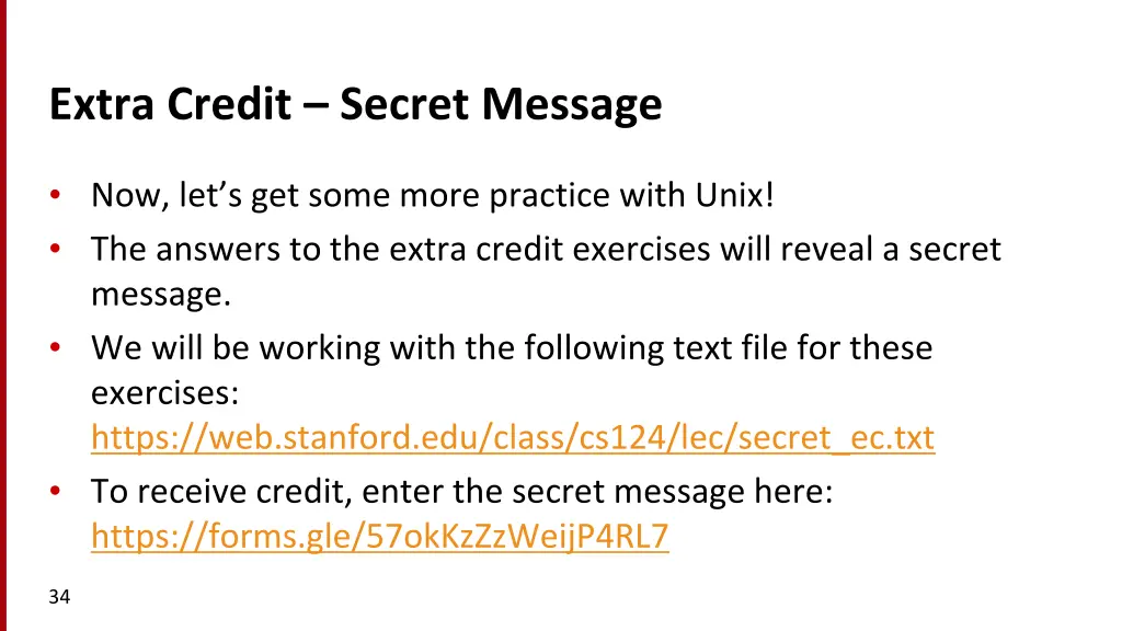extra credit secret message