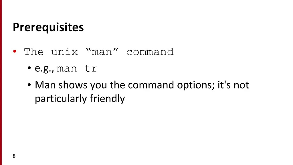 prerequisites