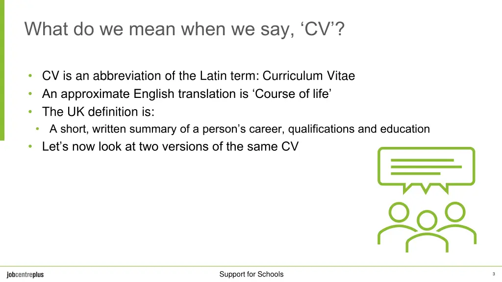 what do we mean when we say cv