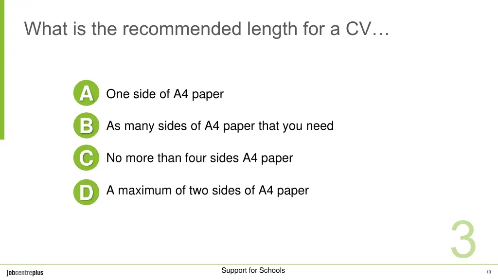 what is the recommended length for a cv